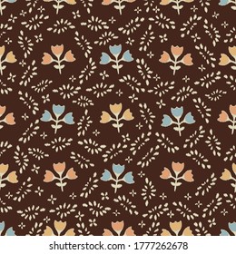 Abstract flower seamless pattern background
