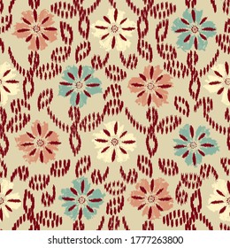 Abstract flower seamless pattern background
