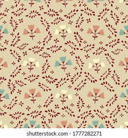 Abstract flower seamless pattern background
