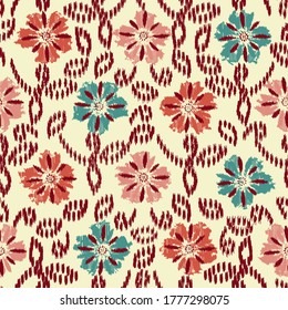 Abstract flower seamless pattern background
