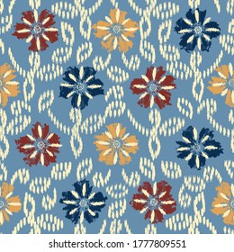 Abstract flower seamless pattern background

