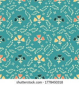 Abstract flower seamless pattern background
