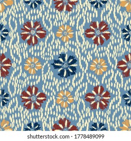 Abstract flower seamless pattern background
