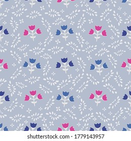 Abstract flower seamless pattern background
