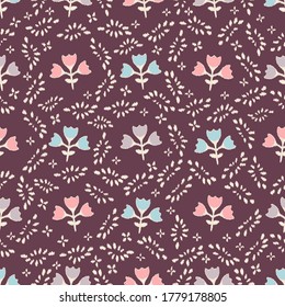 Abstract flower seamless pattern background
