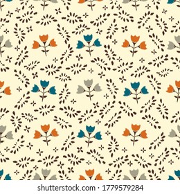 Abstract flower seamless pattern background

