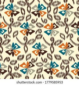 Abstract flower seamless pattern background
