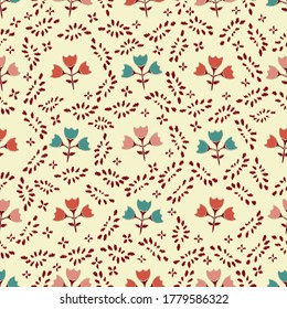 Abstract flower seamless pattern background
