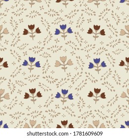 Abstract flower seamless pattern background
