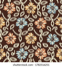 Abstract flower seamless pattern background
