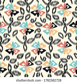 Abstract flower seamless pattern background
