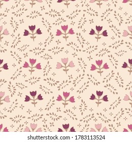 Abstract flower seamless pattern background
