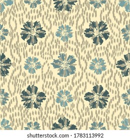 Abstract flower seamless pattern background
