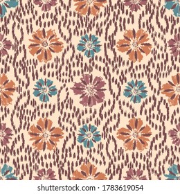 Abstract flower seamless pattern background
