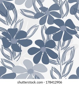 Abstract flower seamless pattern background