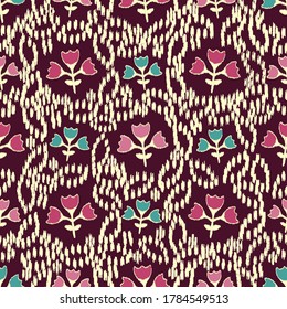 Abstract flower seamless pattern background
