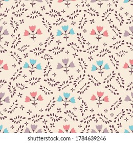 Abstract flower seamless pattern background
