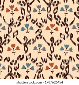 Abstract flower seamless pattern background
