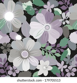Abstract flower seamless pattern background