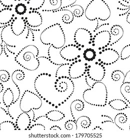 Abstract flower seamless pattern background