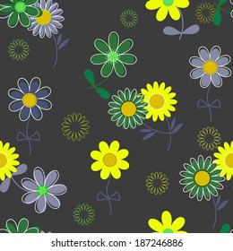 Abstract flower seamless pattern background