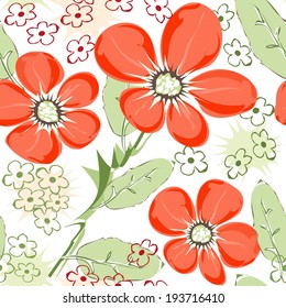 Abstract flower seamless pattern background