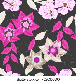 Abstract flower seamless pattern background