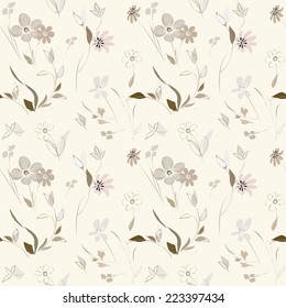 Abstract flower seamless pattern background