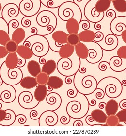 Abstract flower seamless pattern background