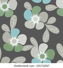 Abstract flower seamless pattern background