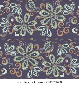 Abstract flower seamless pattern background