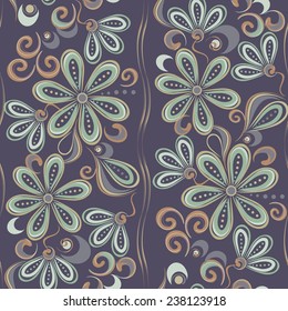 Abstract flower seamless pattern background