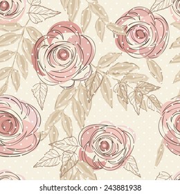 Abstract flower seamless pattern background