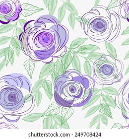 Abstract flower seamless pattern background