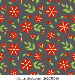 Abstract flower seamless pattern background