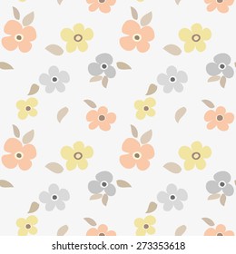 Abstract flower seamless pattern background