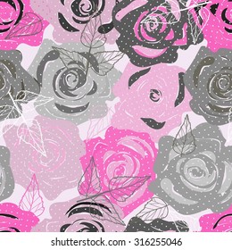 Abstract flower seamless pattern background