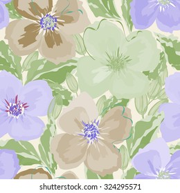 Abstract flower seamless pattern background