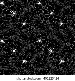 Abstract flower seamless pattern background
