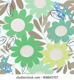 Abstract flower seamless pattern background