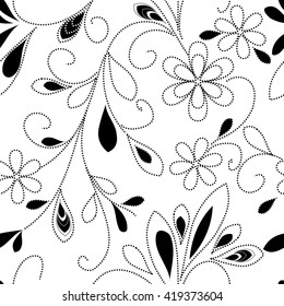 Abstract flower seamless pattern background