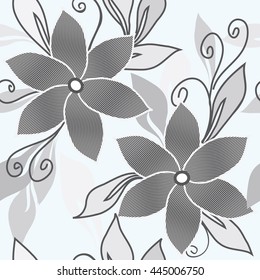 Abstract flower seamless pattern background
