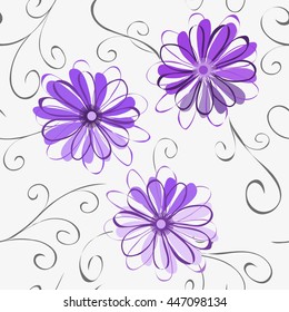 Abstract flower seamless pattern background
