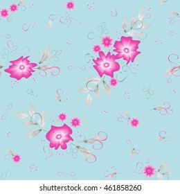 Abstract flower seamless pattern background