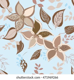 Abstract flower seamless pattern background