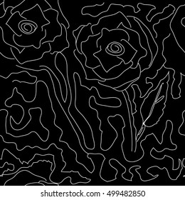 Abstract flower seamless pattern background