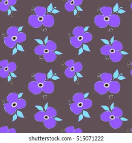 Abstract flower seamless pattern background