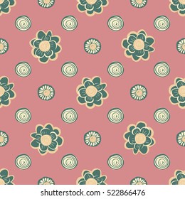 Abstract flower seamless pattern background. Vector texture Floral seamless backgrounds.