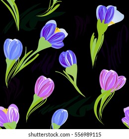 Abstract flower seamless pattern background