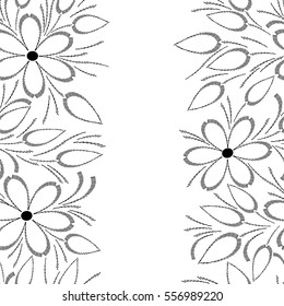 Abstract flower seamless pattern background